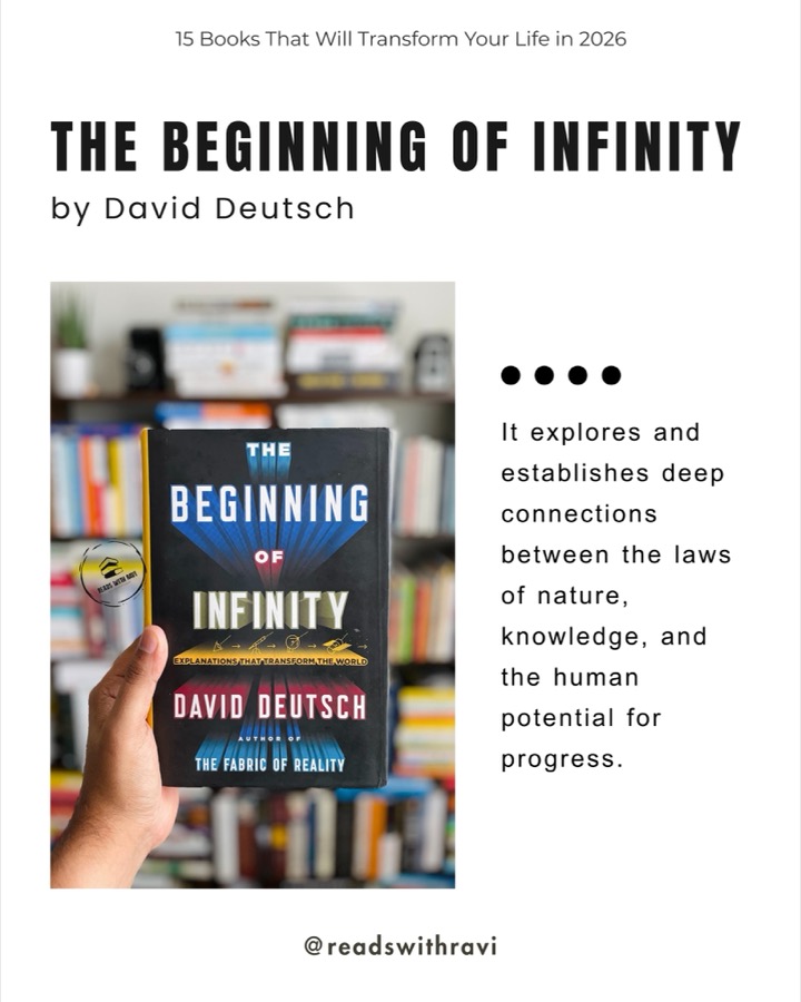 슬라이드 4: The Beginning of Infinity — David Deutsch 책 카드