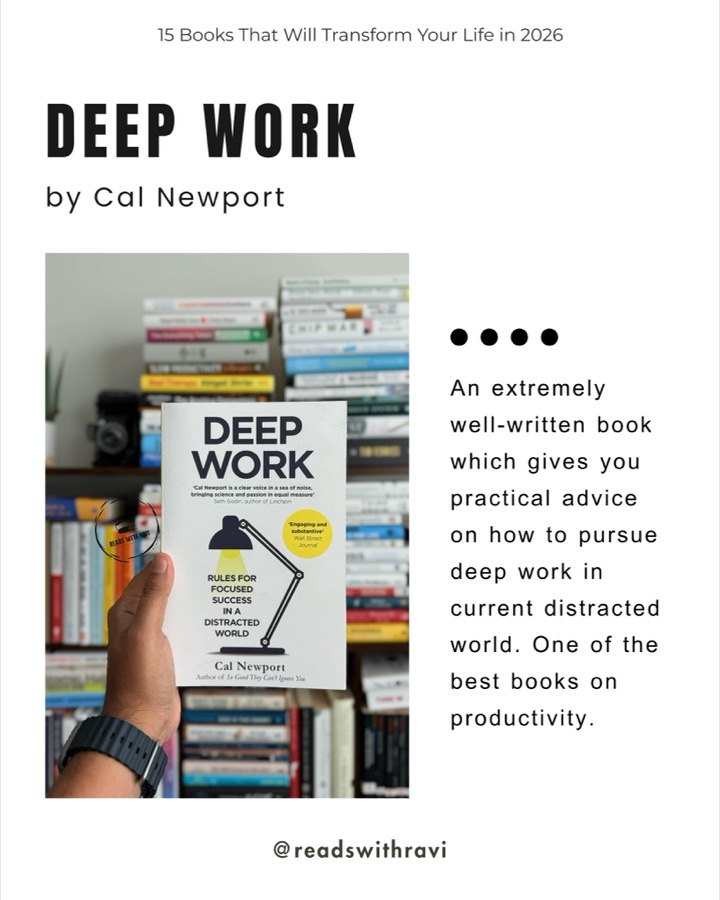 슬라이드 7: Deep Work — Cal Newport 책 카드