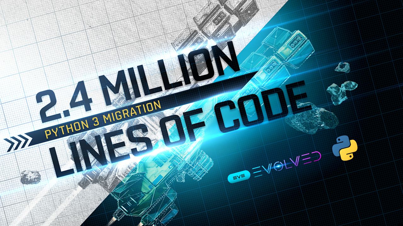 EVE Online의 대규모 함대 전투 스크린샷 — 이 발표의 헤더 이미지