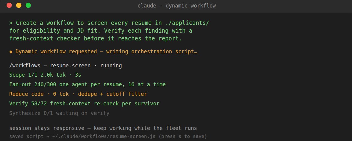 Claude가 workflow를 자동 생성하는 화면